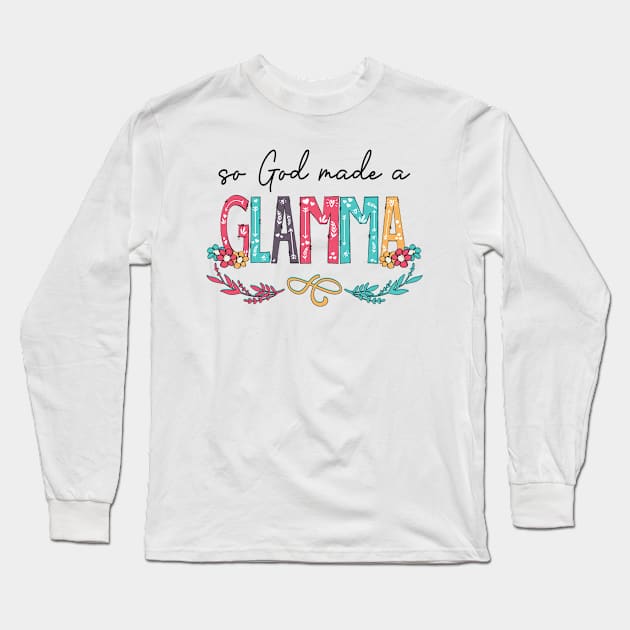 So God Made A Glamma Happy Mother's Day Long Sleeve T-Shirt by KIMIKA